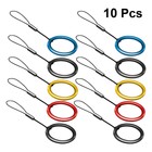 10 Pcs Anti-lost Metal Ring Lanyards Detachable Phone Hanging Rope Finger Strap