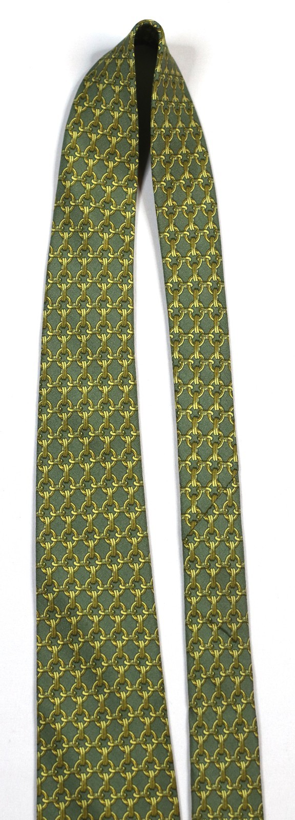 HERMES 59 EA INTERLOCKING CHAINLINK IN OLIVE,YELL… - image 3
