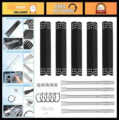 5 Burner Replacement Parts Kit - Heat Shield & Burner Set for Expert Grill 720-0