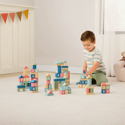 Member's Mark Wooden Building Blocks Free Shipping