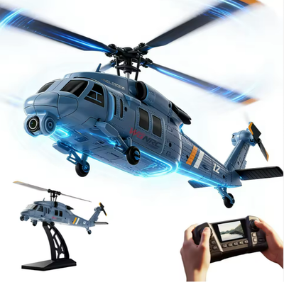 #ad 4D RC Helicopter Black Hawk Apache with 6 Axis Gyro 8K Aerial Camera Screen RC $108.98
