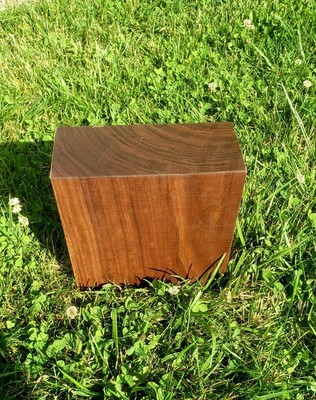 1) 8''×8''×4'' Walnut Turning Blanks Thick wood block.Salad Vase Bowl Carving
