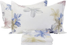 100 Cotton Floral Duvet Cover Twin Size, Washable Duvet Cover Twin 68  X 90   w