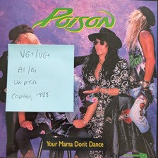 Poison Your Mama Don't Dance Vinyl Record 7" VG+/VG+ CL 523 1988