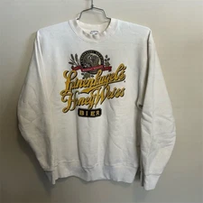 Vintage Leinenkugel's Honey Weiss Beer Graphic Crewneck Sweatshirt L White