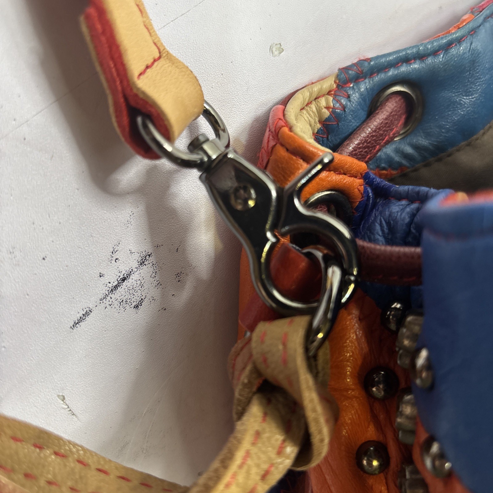 Ameri Leather Skulls And Rivets Patchwork Leather… - image 13