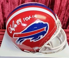 BUFFALO BILLS ANDRE REED Hof 14 COA TRISTAR AUTO Signed AUTOGRAPH Mini Helmet