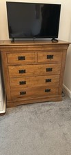 Solid Oak Chest of Drawers 2-Over-3