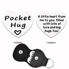Pocket Hug Token Coin Gifts for Women Men Mom Dad A Little Heart from Me to You
