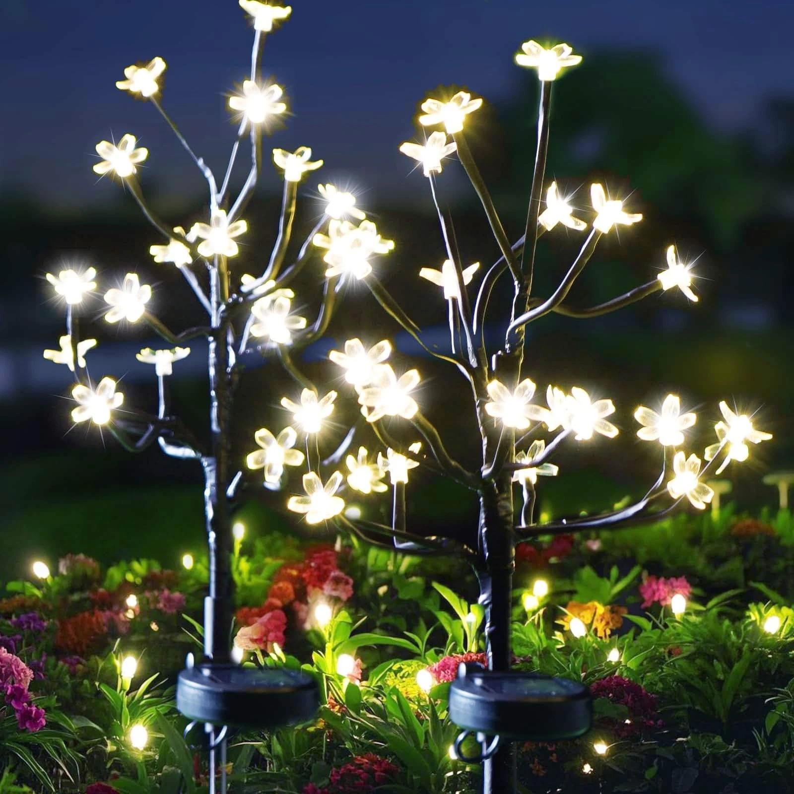 Solar Garden Lights Outdoor Waterproof,Garden Decor Solar Flowers For Outside...