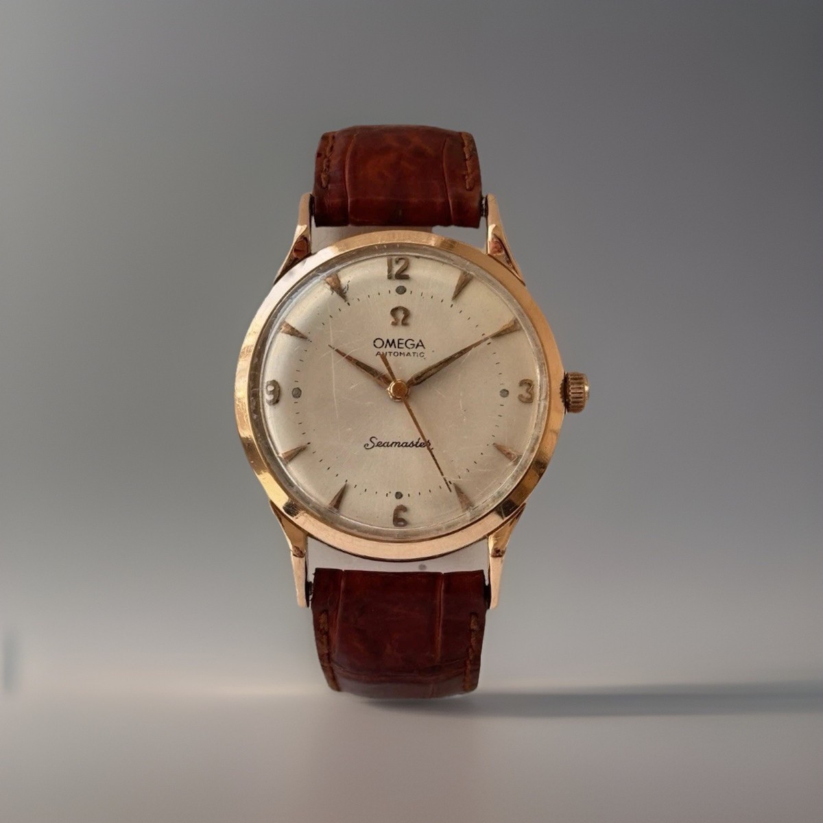 Omega Seamaster Bumper Cal 354 Men’s Watch 18K Solid Rose Gold Automatic  Vintage