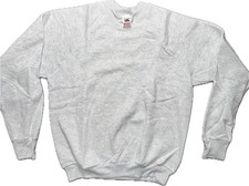 Vintage NOS 90  s Large Fruit Of the Loom Ash Gray Blank Raglan Sweatshirt. USA