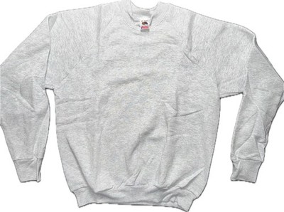 Vintage NOS 90's Large Fruit Of the Loom Ash Gray Blank Raglan