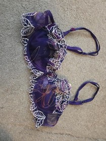 Brand New Lise Charmel Underwired Size Uk 38B Amethyst & Ivory Bra  New 