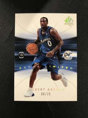 2004-05 SP Authentic #89 Gilbert Arenas Limited Extra /25 Washington Wizards