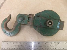3" Sheave 3/8" Cable Snatch Block Swivel Hook Opening Made in Japan .5 ton