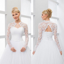 Wedding Jacket Lace Appliques Short Sleeves Bride Cape Scoop Neck Bridal Jacket