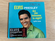 ELVIS PRESLEY: ARE YOU LONESOME TO-NIGHT? - NUMBERED LTD ED CD SINGLE VINYL-LOOK