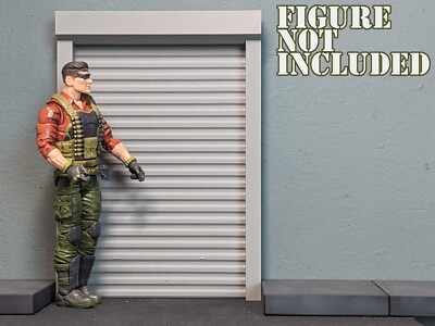 1/12 Scale Rolling Shutter Door - Prop for 6'' action figure alleyway diorama