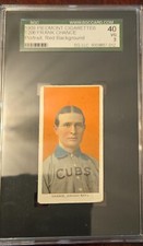 1909-1911 T206 Piedmont 150 Frank Chance portrait red HOF