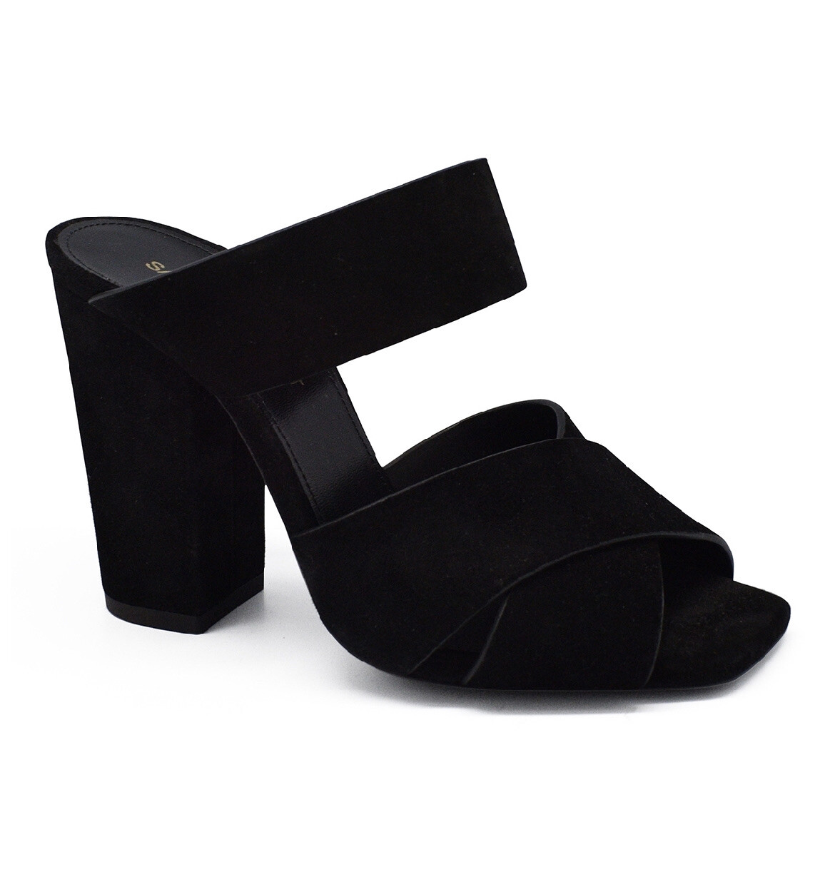 Scarpe mules Saint Laurent donna nero rovere tacco grosso taglia 36 6