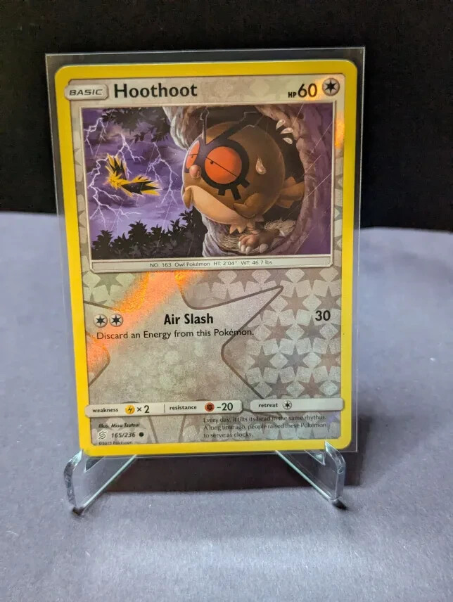 Pokemon Hoothoot Unified Minds Reverse Holo #165