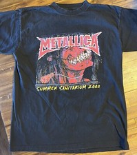 METALLICA VINTAGE CONCERT T-SHIRT DENVER SUMMER SANITARIUM 2003 BLACK