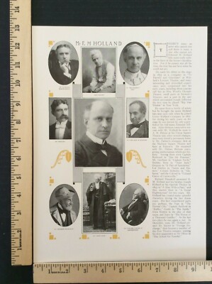Rare Antique Orig VTG 1910 E M Holland Rose Coghlan Stage Actors Ad Art Print