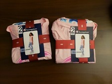 2pk Champion Girls' 2 Piece Short Sleeve Tee Legging set, size 8, pink