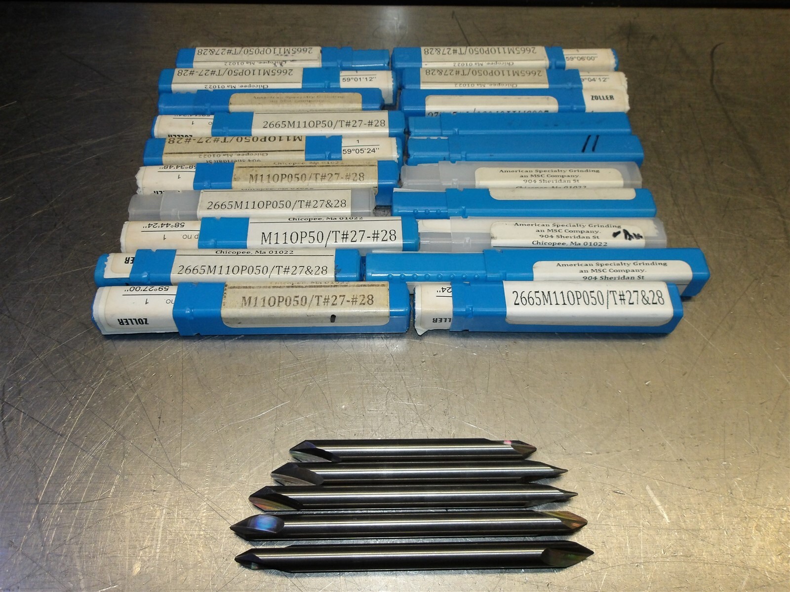 Lot of 20 NEW! ASG/MSC Carbide Spot Drills, Various Sizes eBay