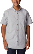 Columbia Men's Rapid Rivers II Short Sleeve Shirt,Grey Stripe, M