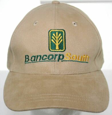 NWOT Bancorp South Get There From Here Hat - Khaki Brushed Cotton Strapback Cap