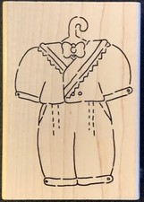 JRL Design Little Boy Fashion Outdit Clothes On Hanger Rubber Stamp