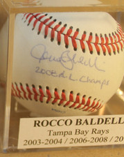 BALDELLI, ROCCO  (2003-2004, 06-08, 10) TAMPA BAY RAYS SIGNED  BASEBALL
