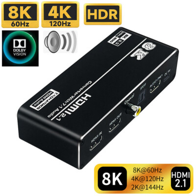 HDMI Audio Extractor Splitter 4K 120Hz 8K 60Hz Dolby