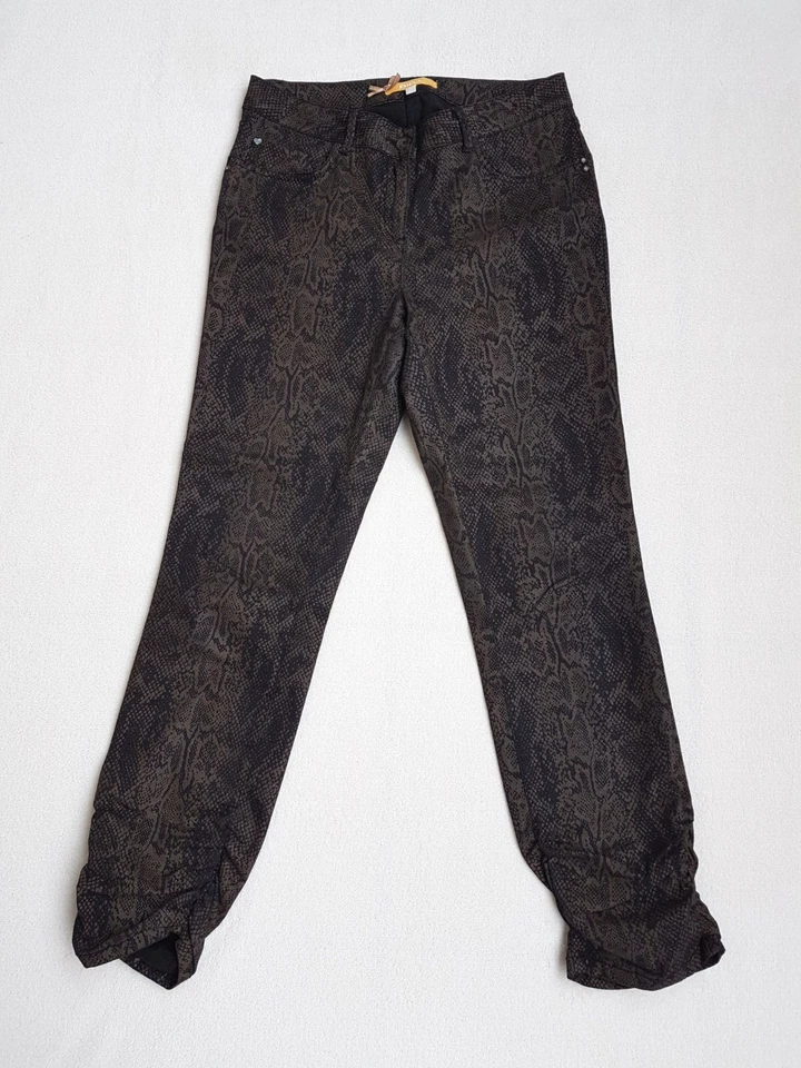 BiBA Stretch Hose DE 36 S Braun Brown NEU NEW Tierdruck Animal Print TOP Pants - Bild 1 von 4