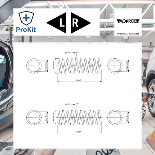 MONROE Fahrwerksfedern 2x Vorne SE3494 - Schraubenfedern Für Ford Focus II & C-Max