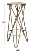 Safavieh LORNA GOLD LEAF BARSTOOL, Reduced Price 2172728139 FOX3254C