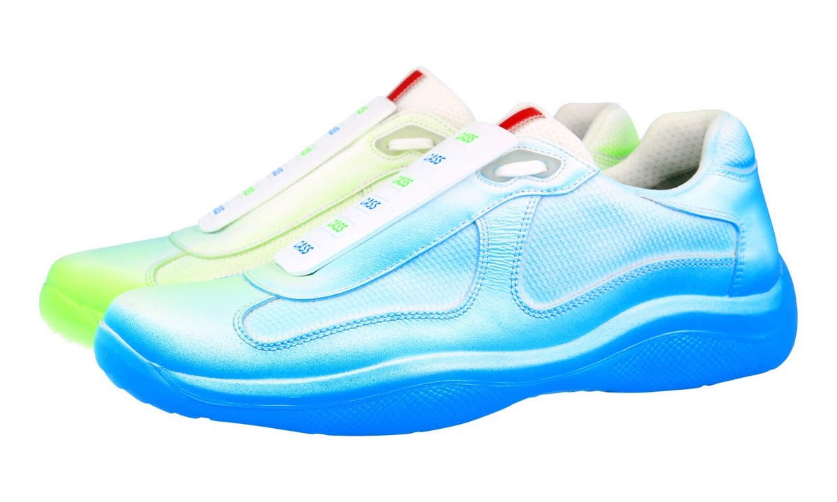 PRADA x CASS REL3ASE CASSIUS HIRST SNEAKERS SHOES GREEN/BLUE US 8