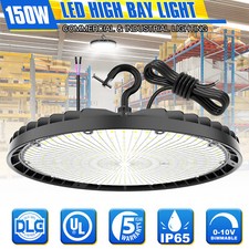 LED High Bay Light Dimmable Warehouse Workshop Lighting AC100-277V 150W 22500LM