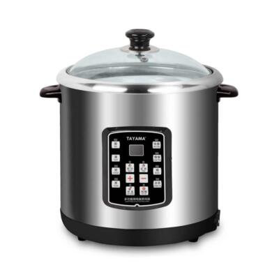 Tayama 8-in-1 Multi-Cooker 10 Qt Stainless Steel Electric Ceramic Pot Timer Warm