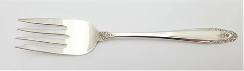 Genuine International Sterling Silver Prelude Salad Fork Silverware 6 1/2" Inch