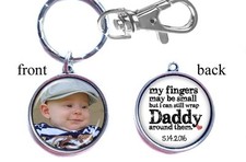 Personalized Photo Keychain Double-Sided 2 sides Gifts for Dad Father's Day