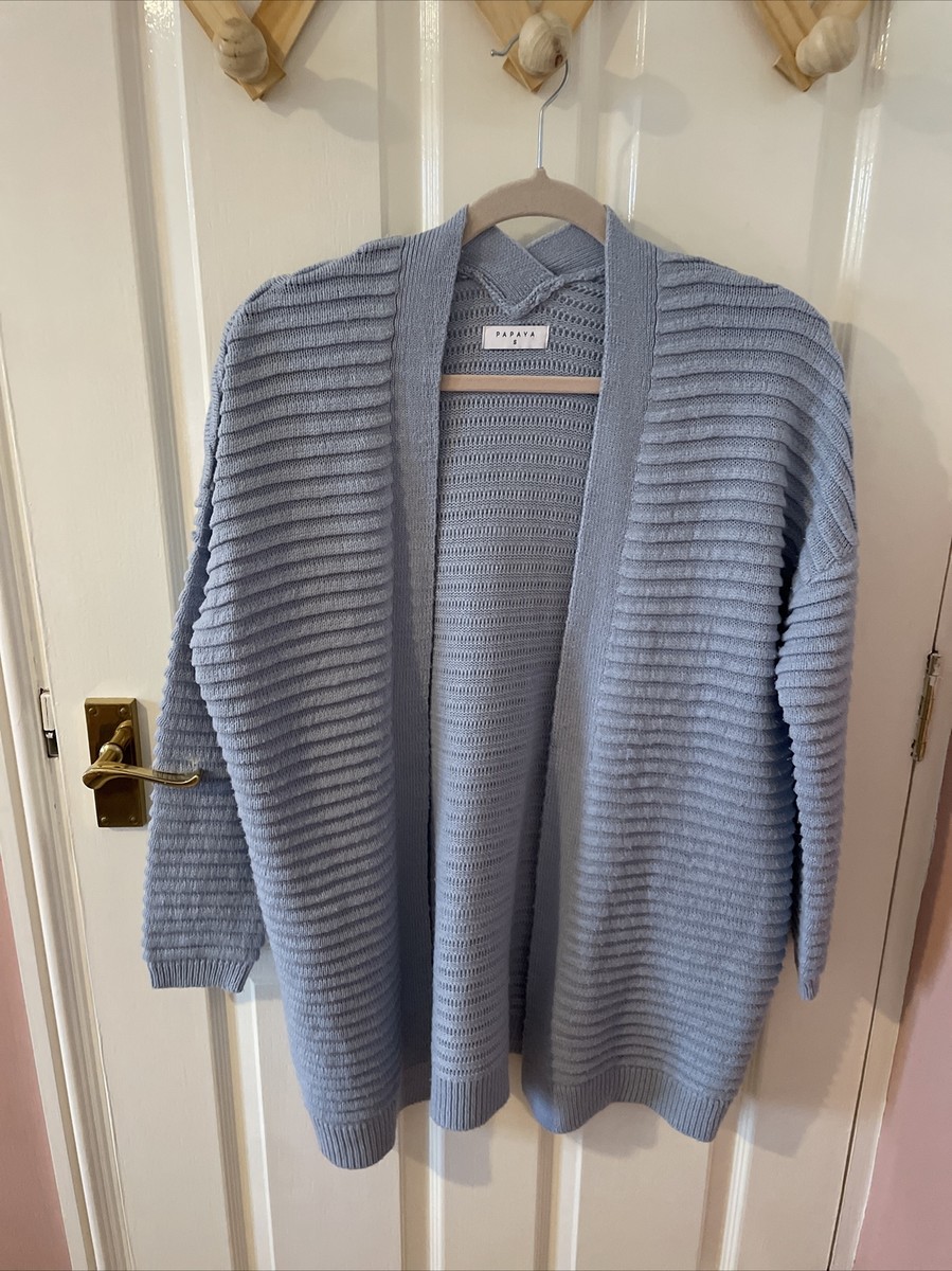 Cable Knit Orange Cardigan Matalan MATALAN Light Blue Thick Cable