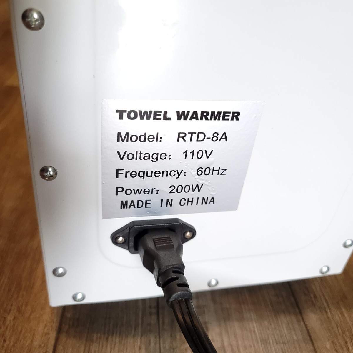 タオルウォーマー　新品未使用 RTD-8A ホワイト Mini Hot Towel Warmer Sterilizer 5L Cabinet White RTD-8A Spa