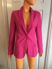 Elizabeth & James Sammi Fuchsia One Button Blazer Rrp£335 Us4 Uk8 New W/ Defect