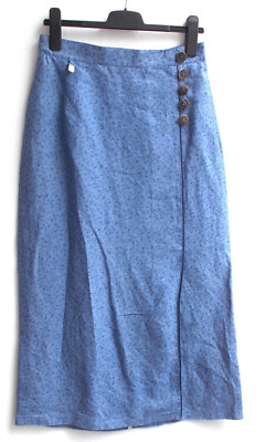 Damen Trachten Rock blau gemustert m. Rückschlitz Gr. 40 v. Hammerschmid