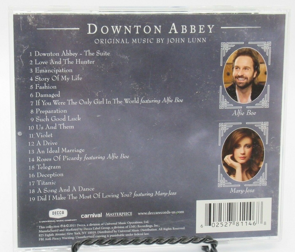 DOWNTON ABBEY: ORIGINAL MUSIC FROM THE TV SERIES MUSIC CD, 19 TRACKS BY
