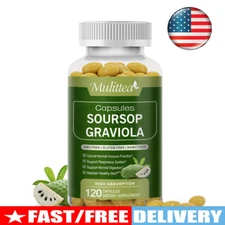 120pcs SOURSOP GRAVIOLA Capsules  Support Digestion Healthy Skin Immunity