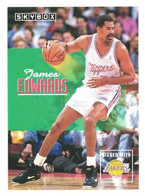 1992-93 SkyBox NBA Basketball LA Clippers James Edwards Lakers
